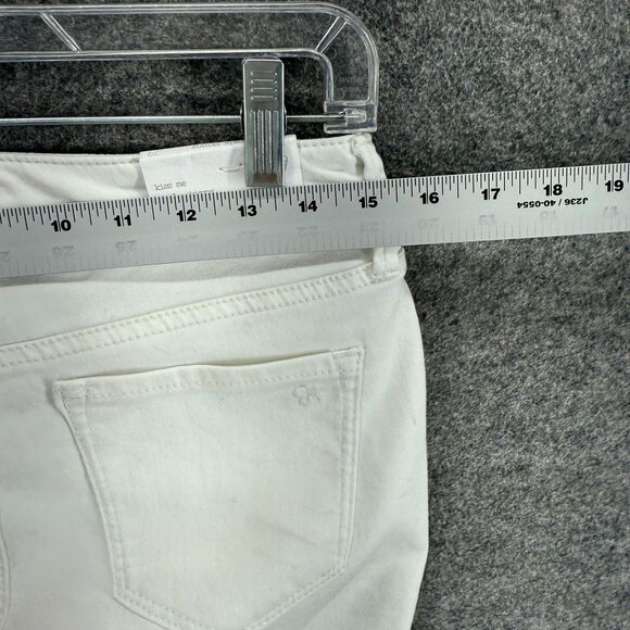 New Jessica Simpson Jeans Women 29 Plus White Denim Light Kiss Me Skinny Ankle - Picture 6 of 8
